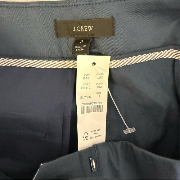 J. Crew Willa straight-leg lightweight chino pant Navy Pants Size 2 NWT - Picture 5 of 8